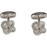 Moss Silver Tone Knot Cufflinks
