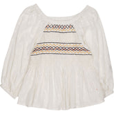 Bonté White Claude Embroidered Top