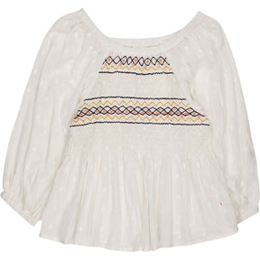 Bonté White Claude Embroidered Top