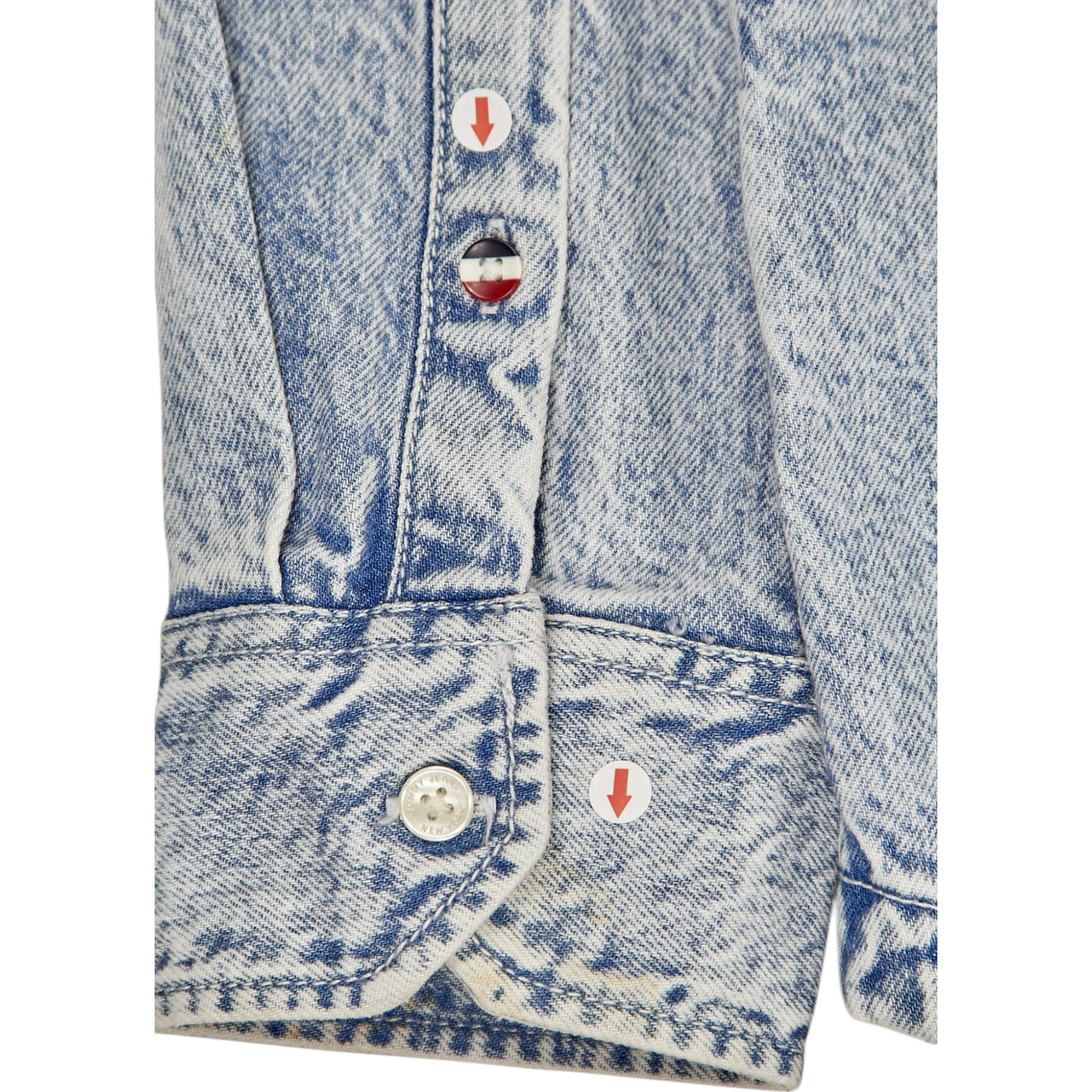 Tommy Jeans Blue Acid Wash Skate Fit Shirt