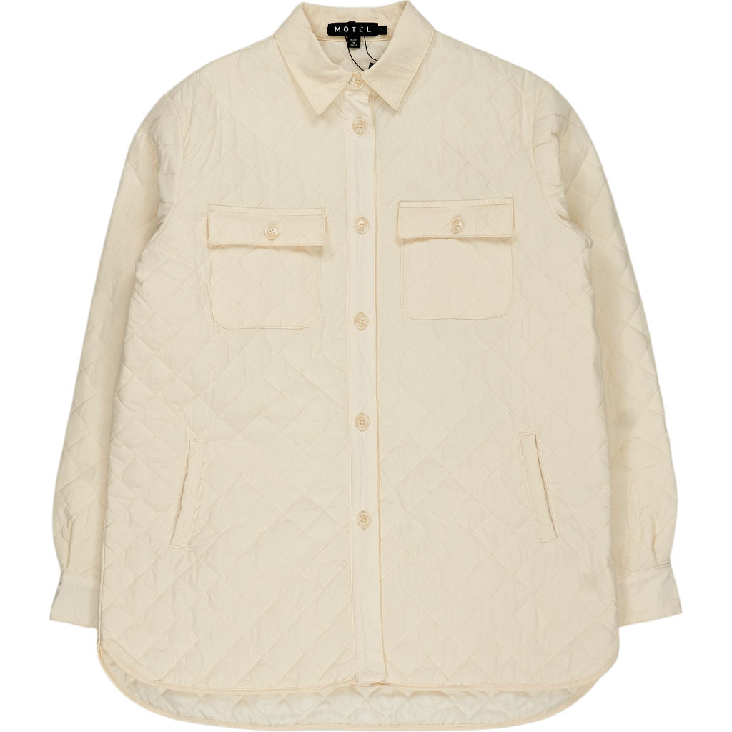 Motel Cream Marcel Quilted Shirt Jacket