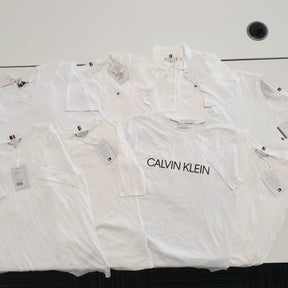 x8 Women's Mixed Tommy Hilfiger & Calvin Klein White T-shirt & Polo Shirt Bundle