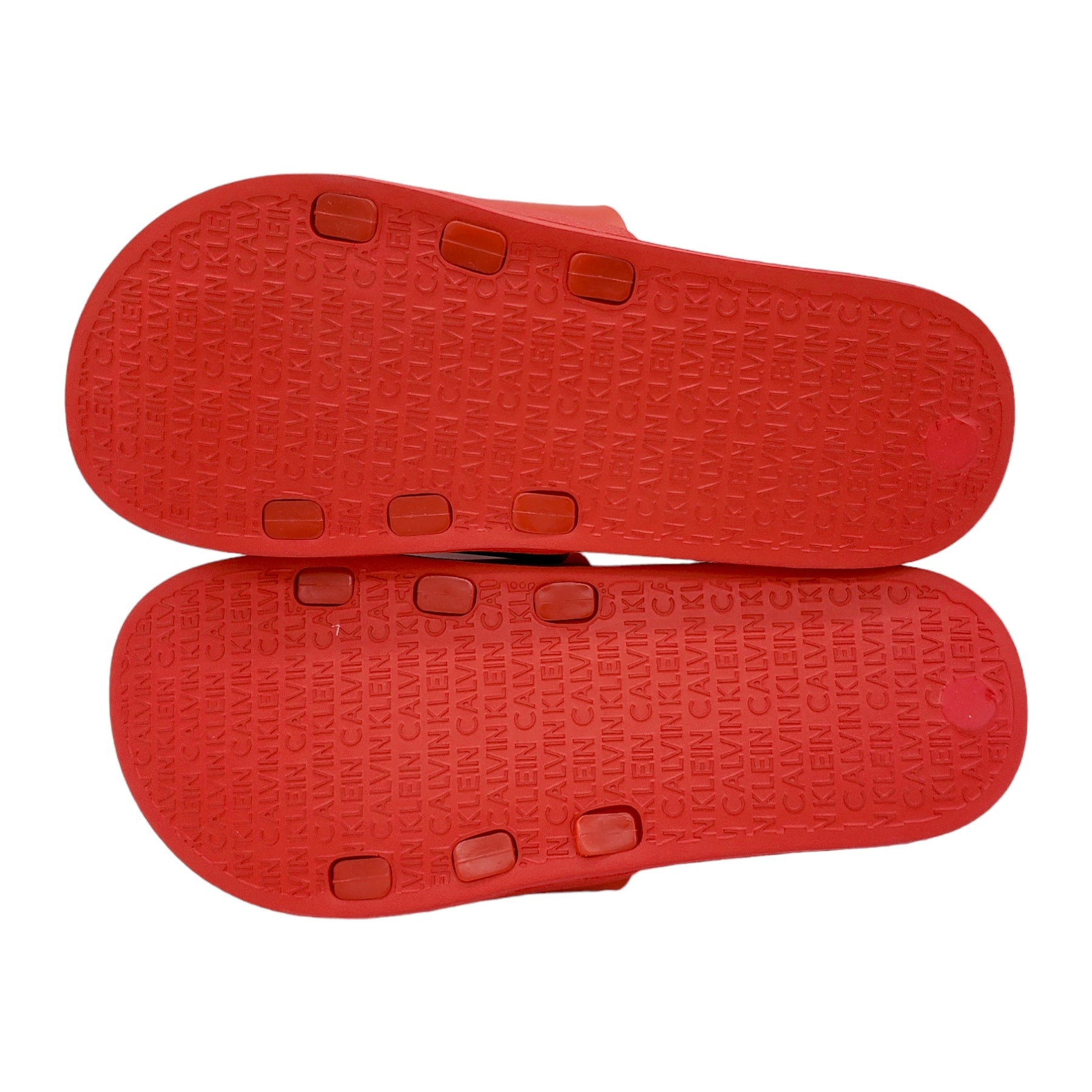 Calvin Klein Red Logo Slides Shop from Crisis Online