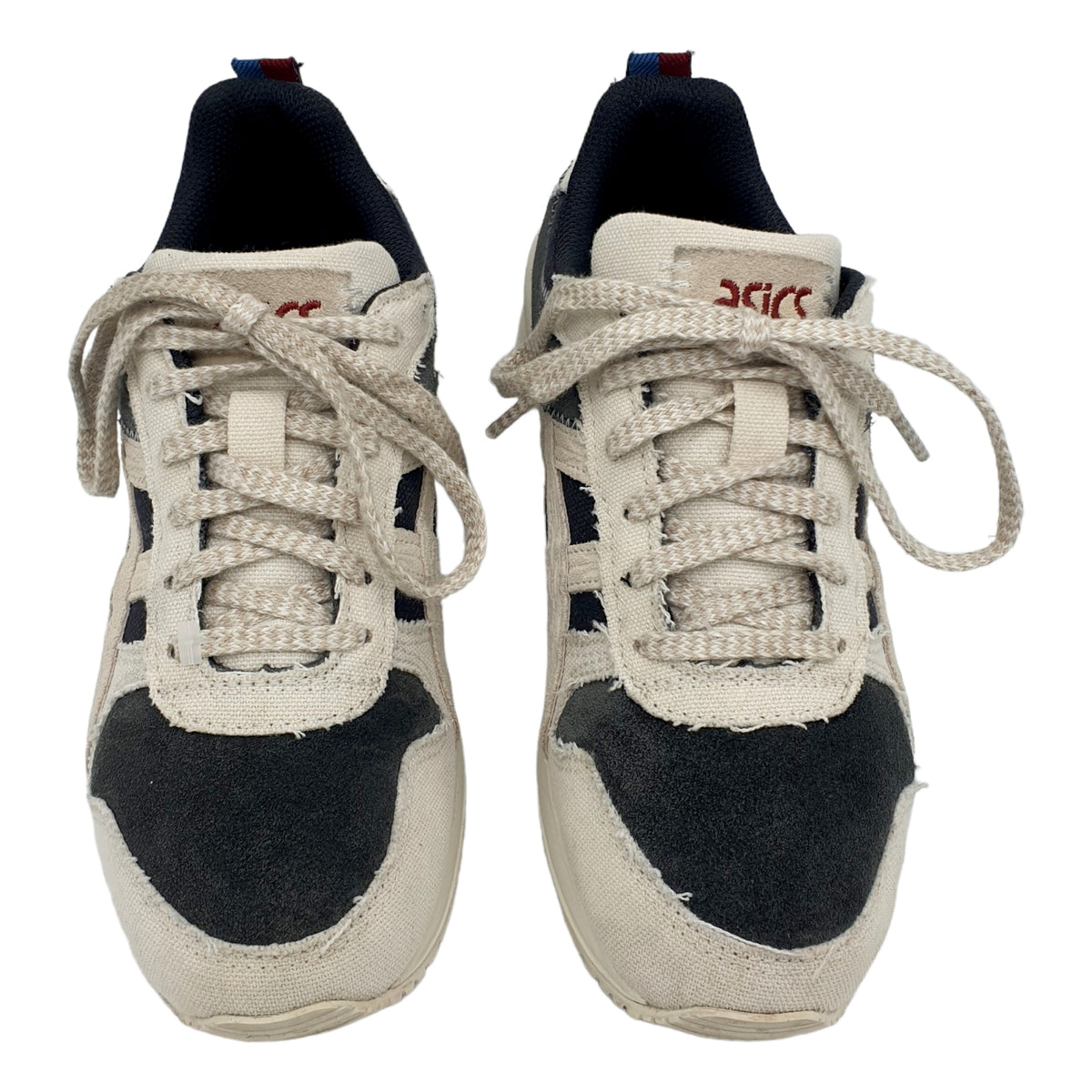 Asics Grey/White Suede Trainers