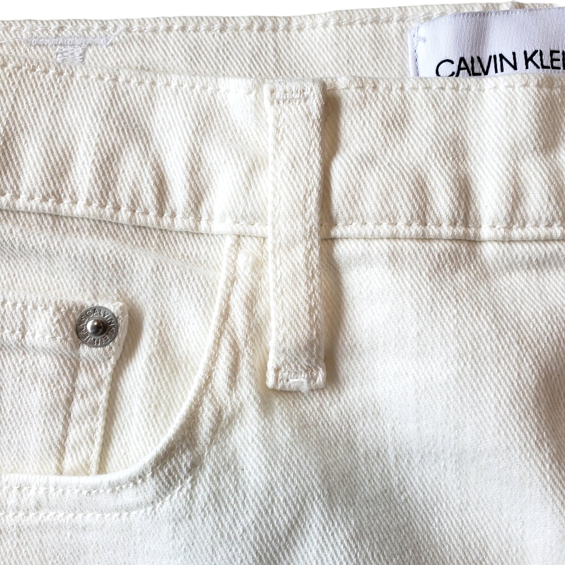 Calvin Klein Jeans White Cut-Off Shorts