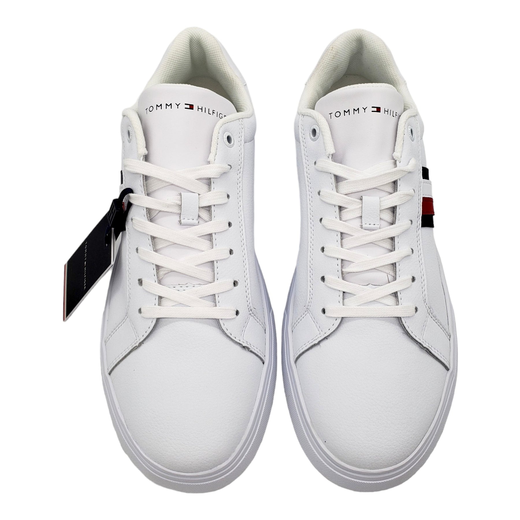 Tommy Hilfiger White Leather Corporate Cupsoles