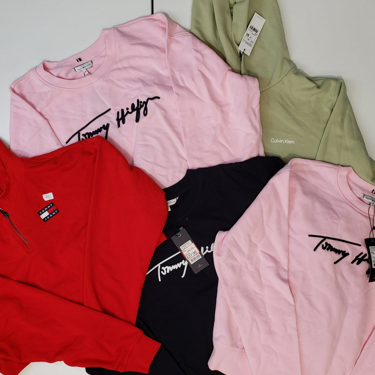 x6 Women's Mixed Tommy Hilfiger & Calvin Klein Colourful Hoodies & Sweatshirts Bundle