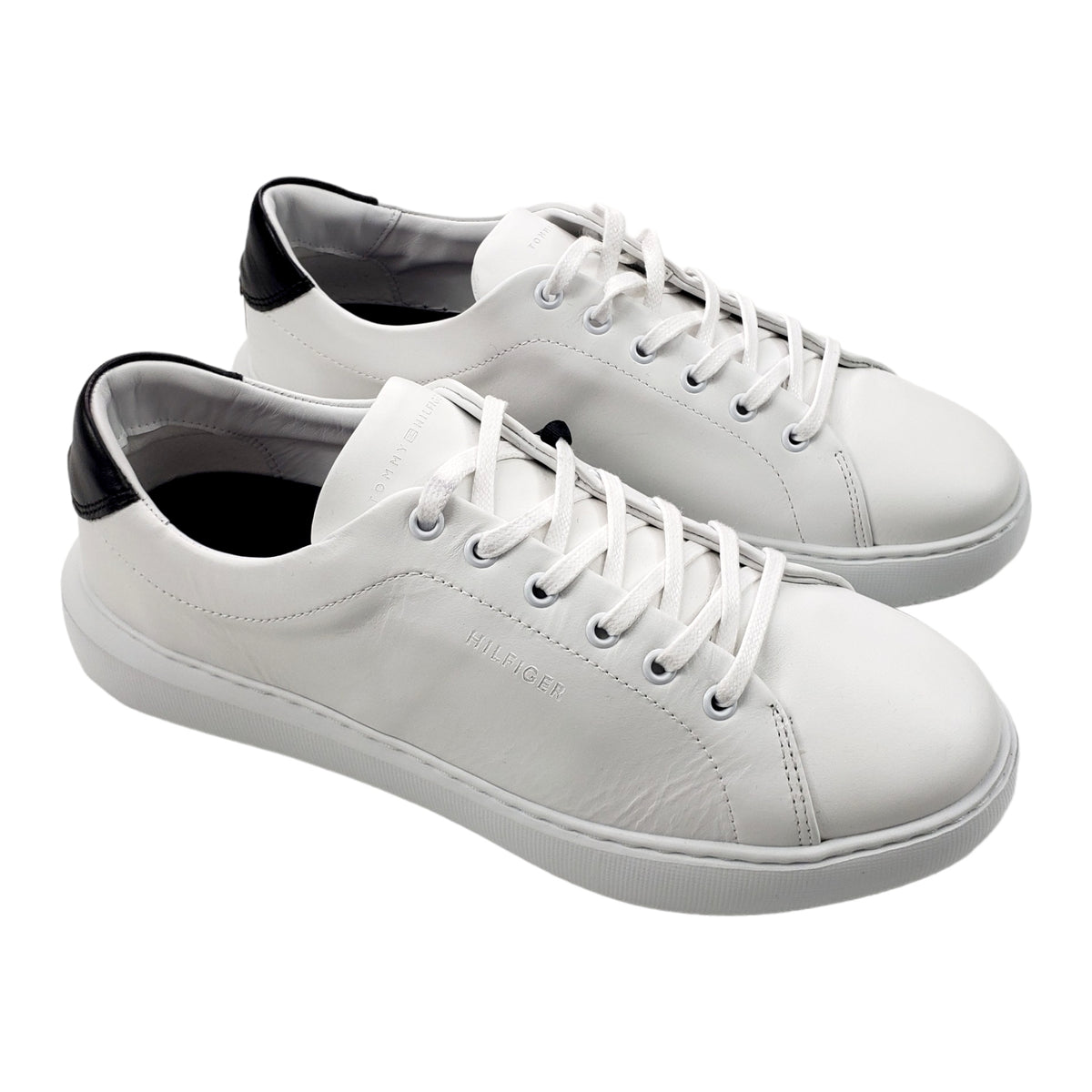 Tommy Hilfiger White Leather Cupsoles