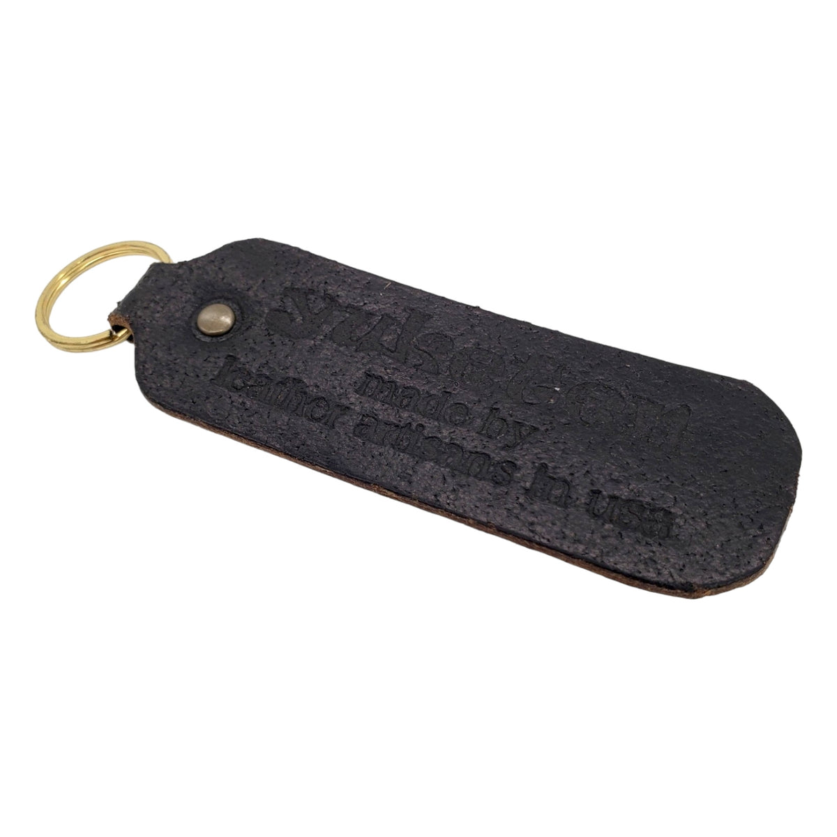 Yuketen Brown Leather/Brass Keyring