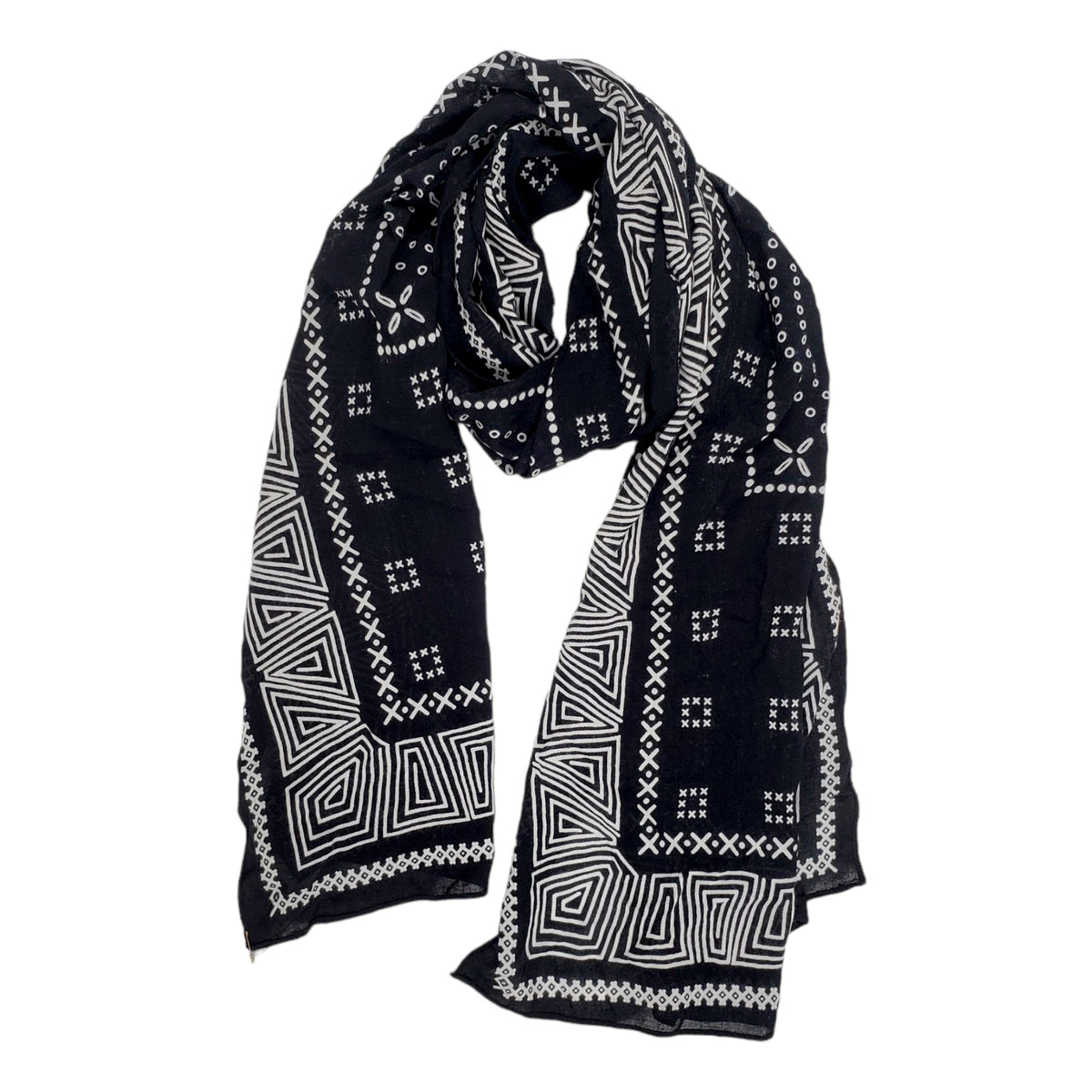 Maple Black/White Bandana Scarf