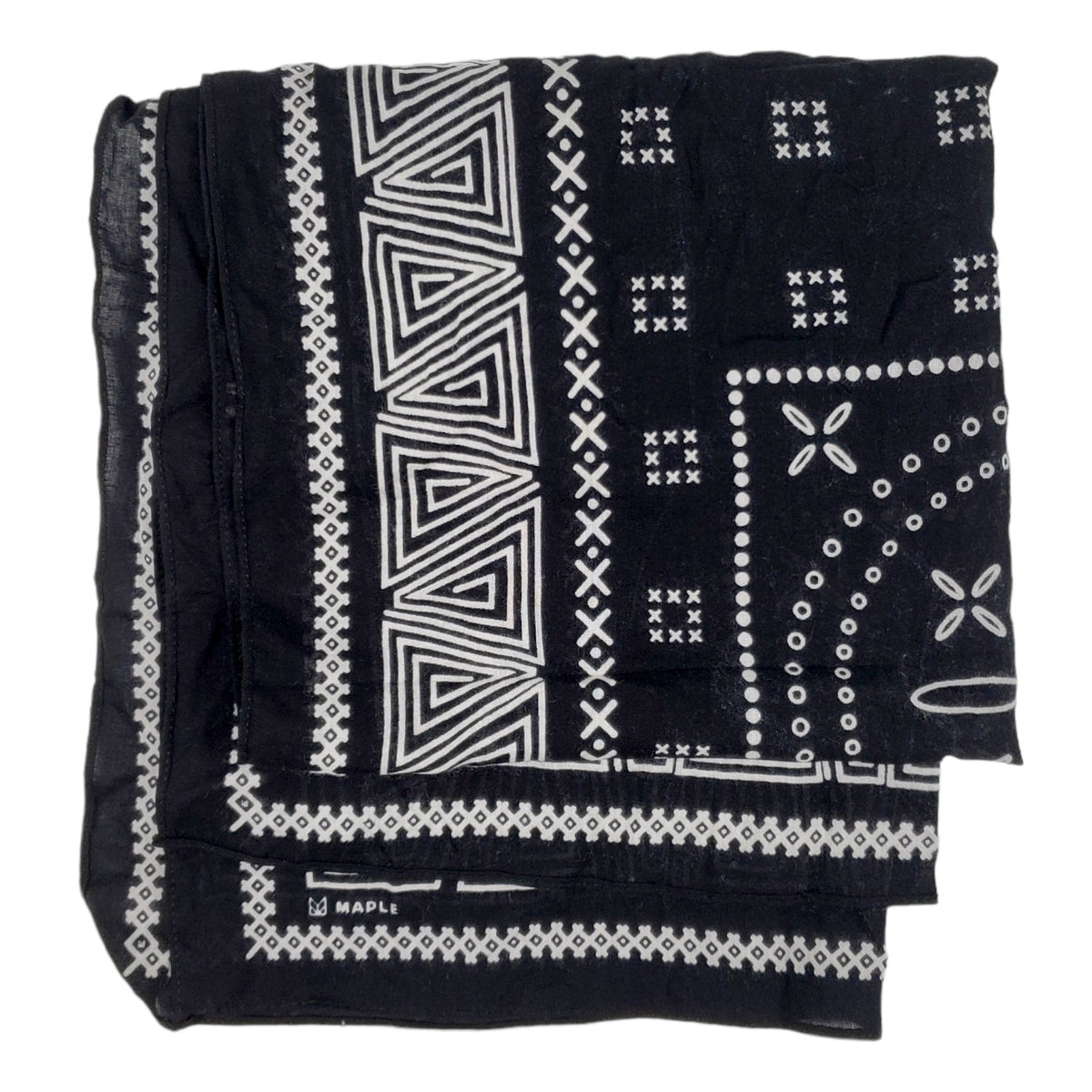 Maple Black/White Bandana Scarf