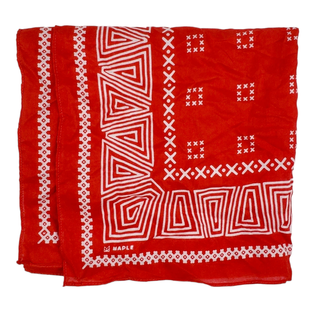 Maple Red/White Bandana Scarf