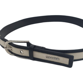 Calvin Klein Black/Ecru Canvas Belt
