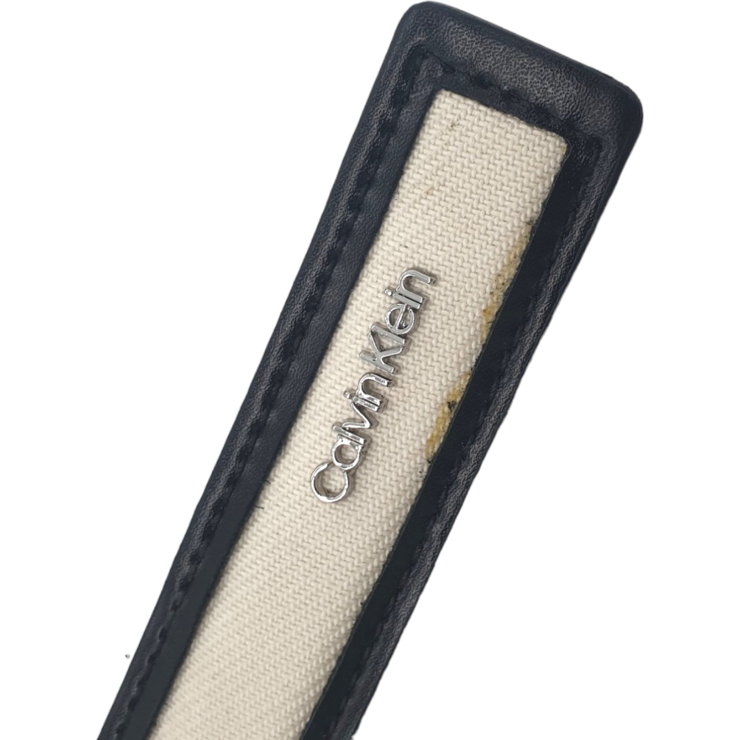 Calvin Klein Black/Ecru Canvas Belt
