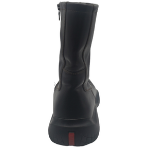 Prada Chocolate Square Toe Mid Calf Boots