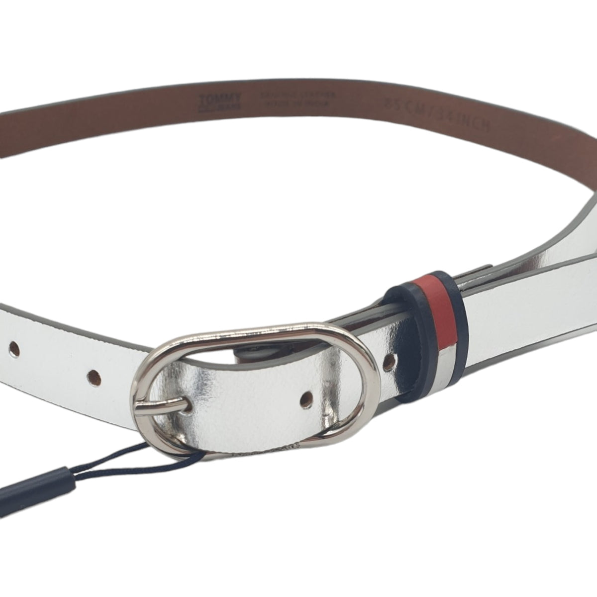 Tommy Jeans Silver Oval Buckle Boat