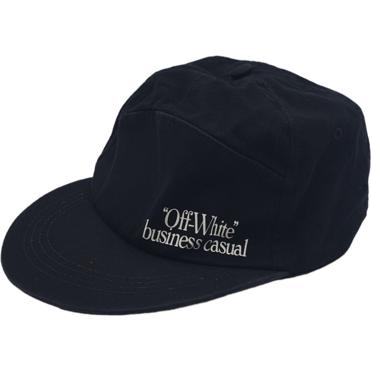 Off-White Black 5 Panel Business Casual Cap