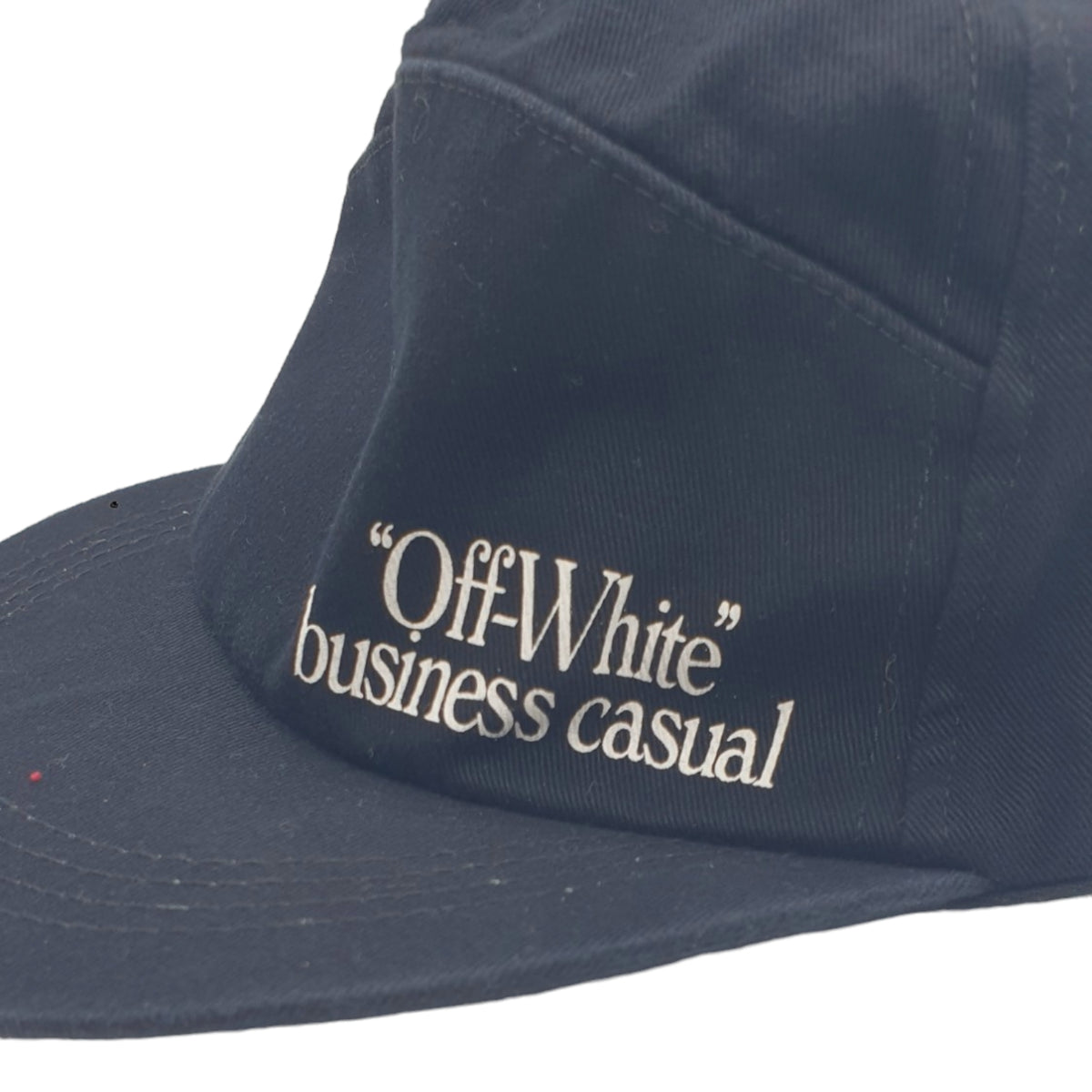 Off-White Black 5 Panel Business Casual Cap