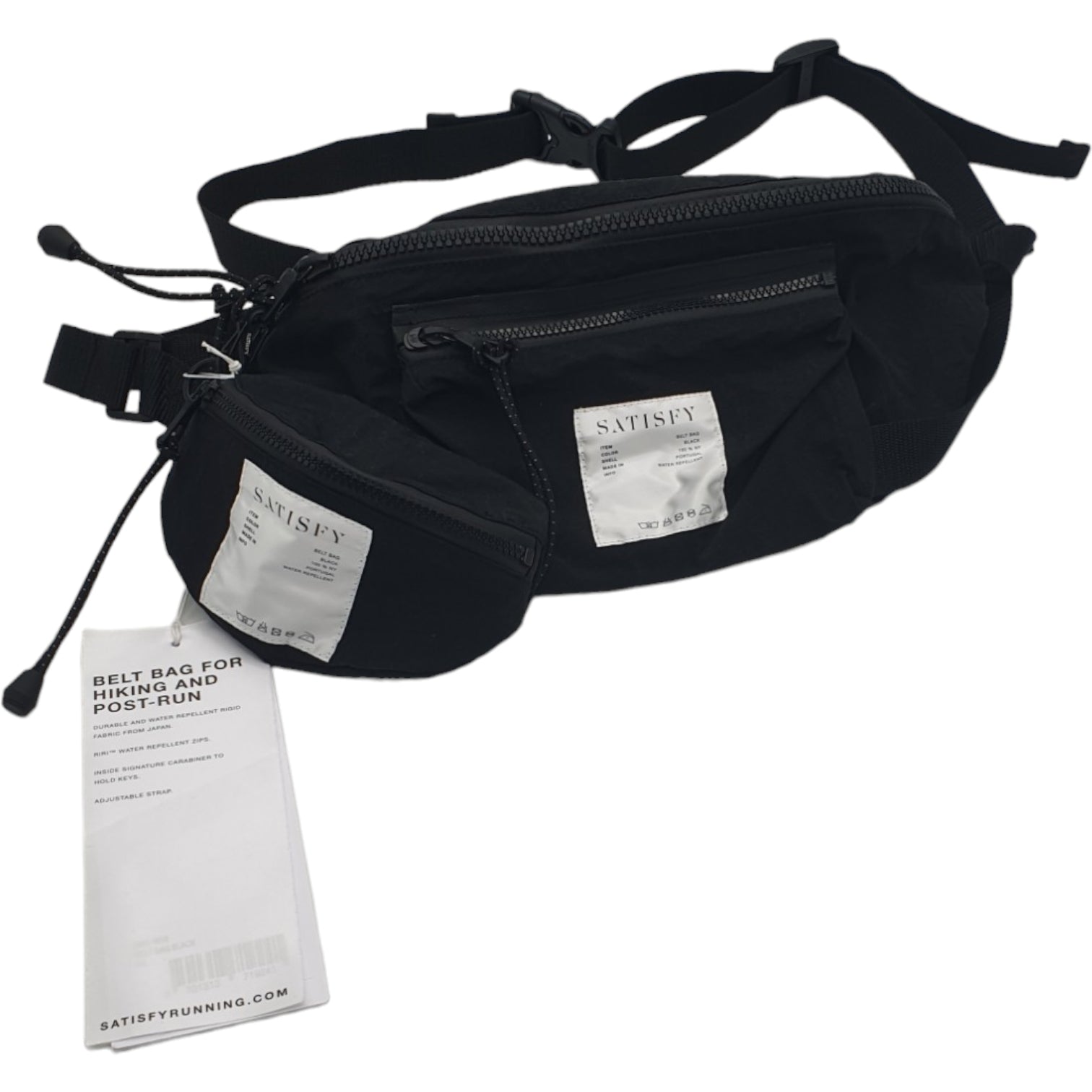 Satisfy Black Belt Bag For Hiking & Post-Run