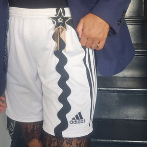 Green Ancestors White Black Lace Star Shorts
