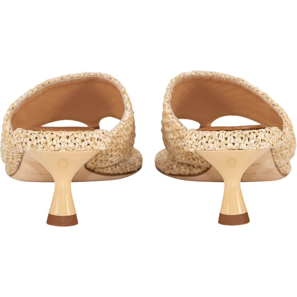Dear Frances Beige Woven Sandals