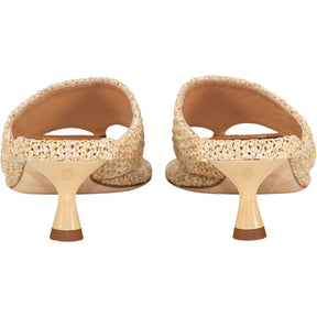 Dear Frances Beige Woven Sandals