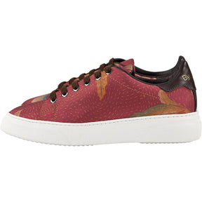 By Walid Red Silk Trainers