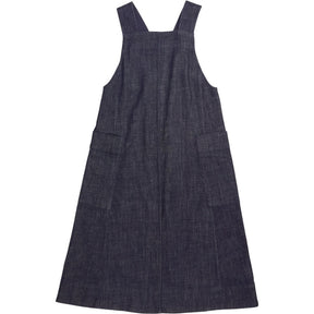 Toast Navy Denim Pinafore Dress