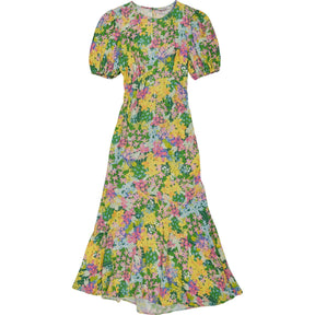 OMNES Floral Midi Dress Green