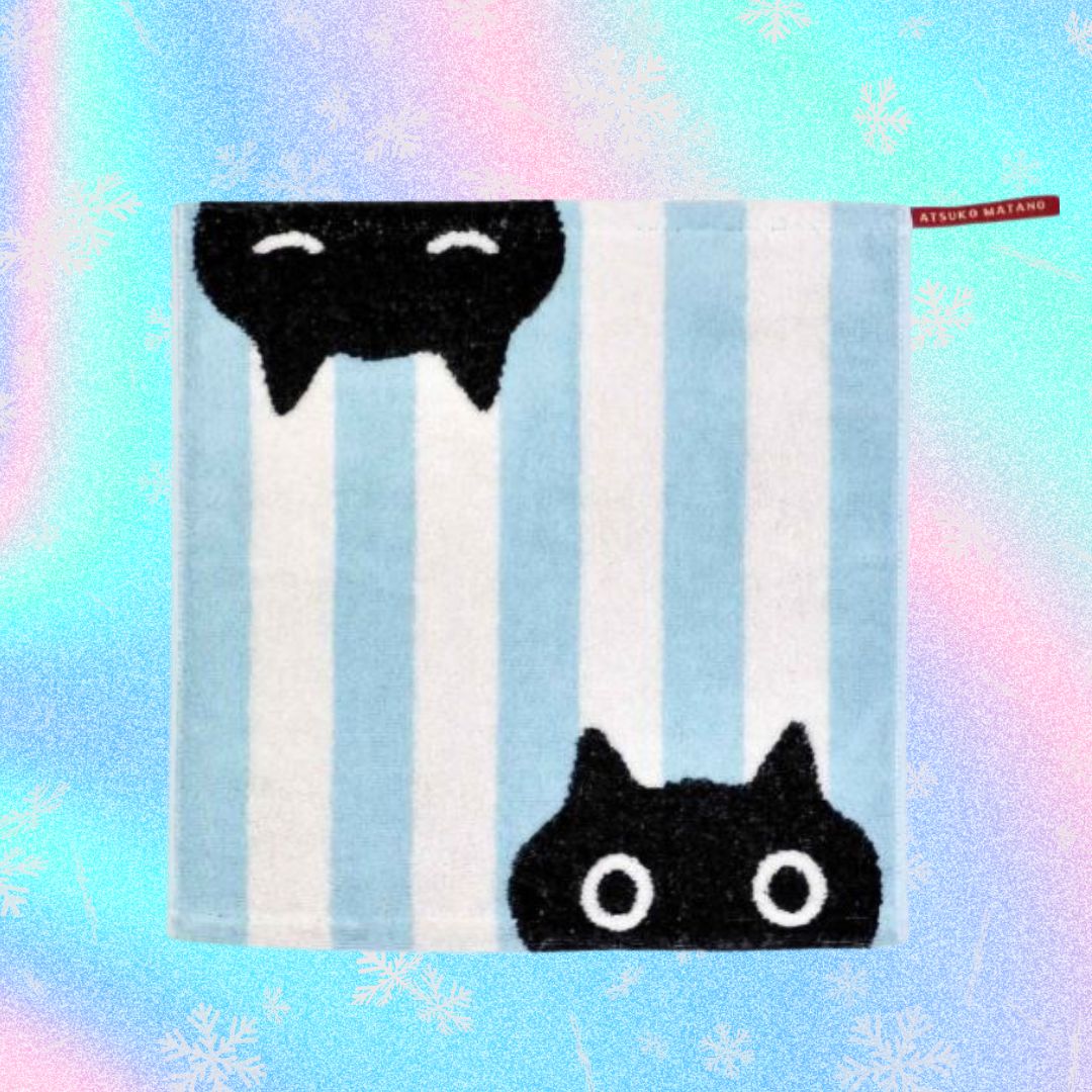 Luxury Guest Towel - 'Stripey Cats'