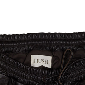 Hush Brown Crocodile Embossed Leather Midi Skirt