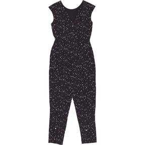 Reiss Black Print Davis Jumpsuit