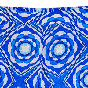 NRBY Blue Geometric Wide Leg Trousers