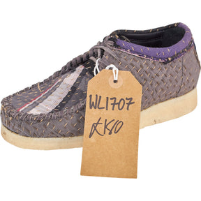 By Walid Grey Shirting Re-Patch Connie Lace Up Trainers