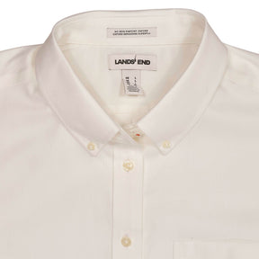 Lands' End White No Iron Oxford Shirt