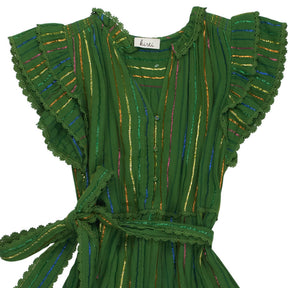 Kirei Green Striped Dress