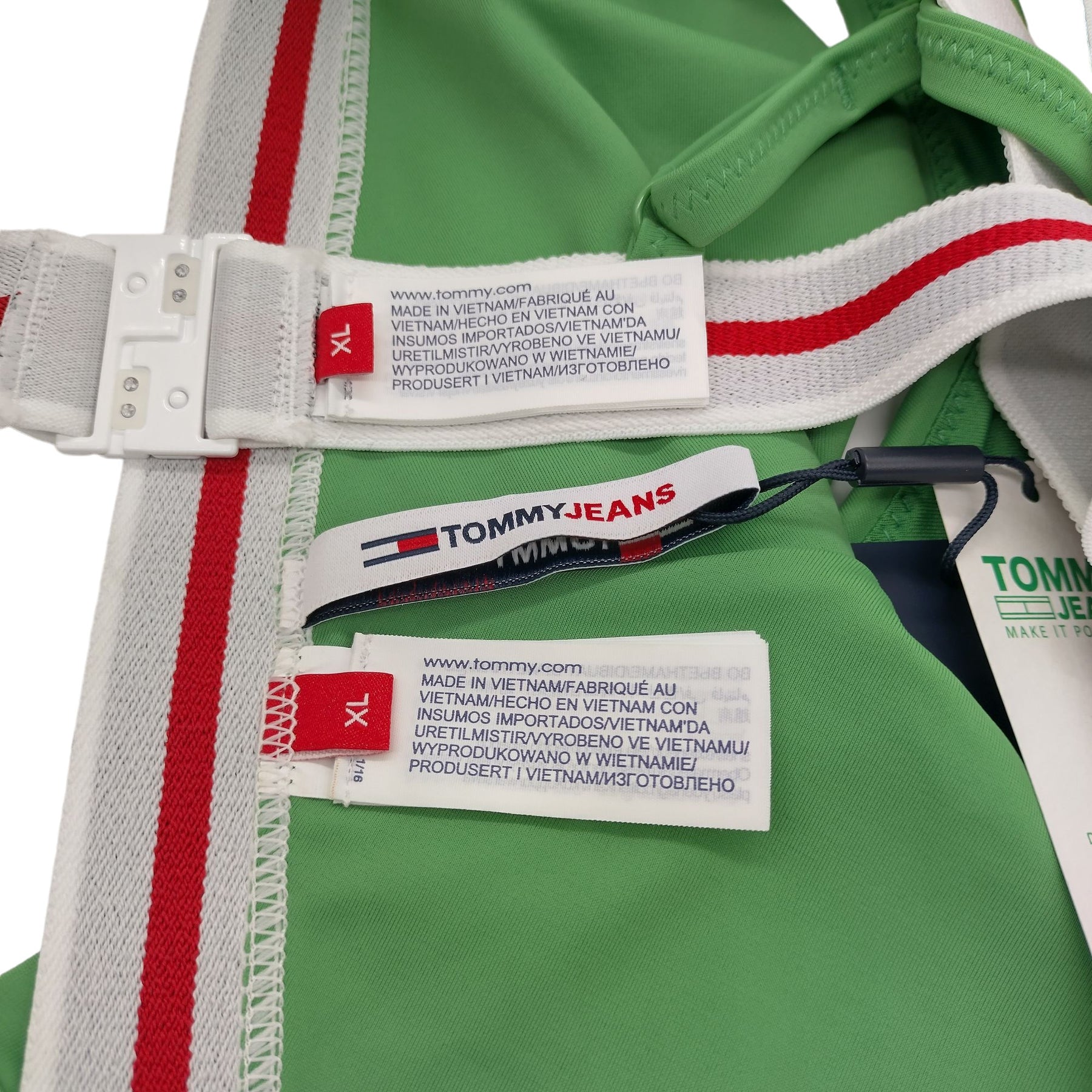 Tommy Jeans Green Bralette and Briefs Set