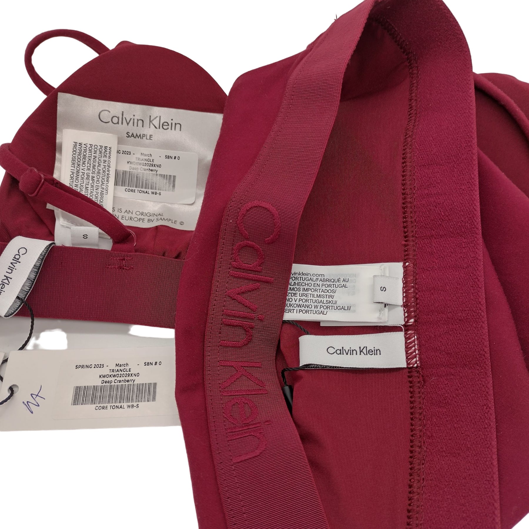 Calvin Klein Deep Cranberry Triangle Swimsuit