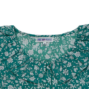 Pink City Prints Green Floral Dress