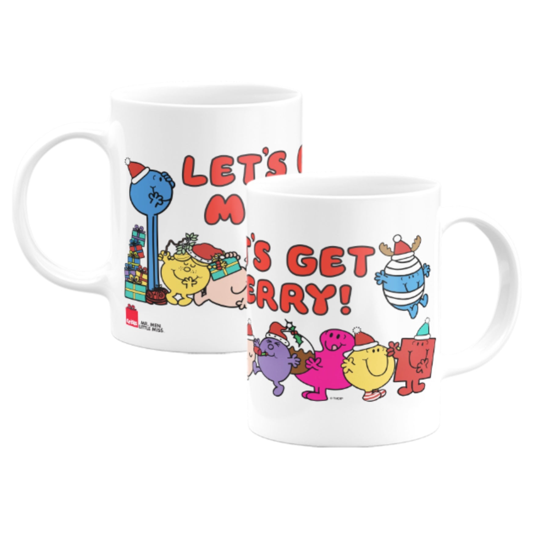 Mr Men Little Miss 'Let's Get Merry' - Christmas Mug