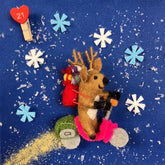 Handmade Felt Comet the Reindeer Hanging Christmas Decoration