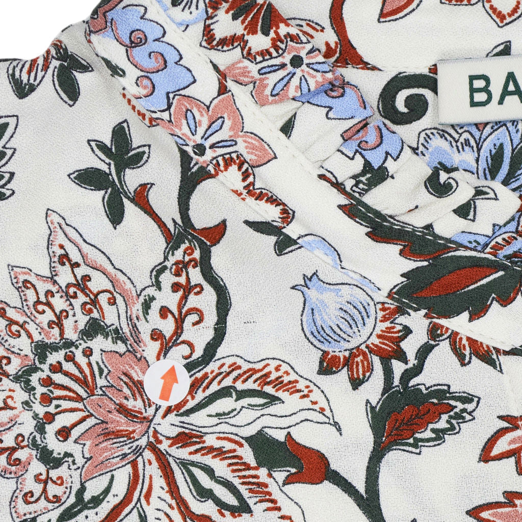 Baukjen Khaki Folk Floral Arlette Dress