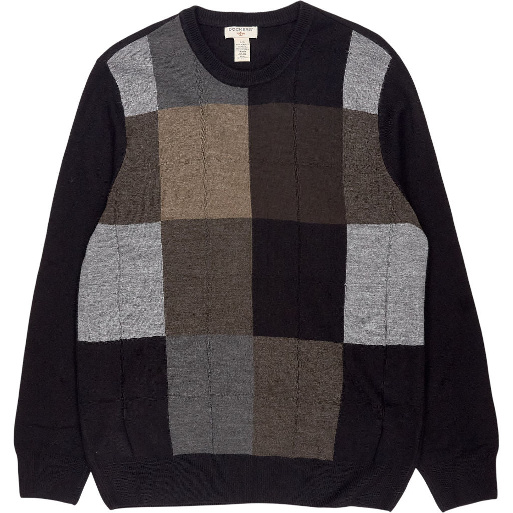 Vintage Dockers Black Brown Check Jumper