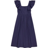 WYSE Midnight Ruffle Midi Dress