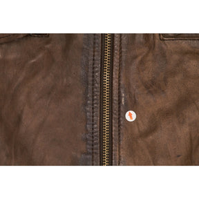 Bruno Morelli Brown Leather Biker Jacket
