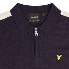 Lyle & Scott Navy Zip Polo Shirt