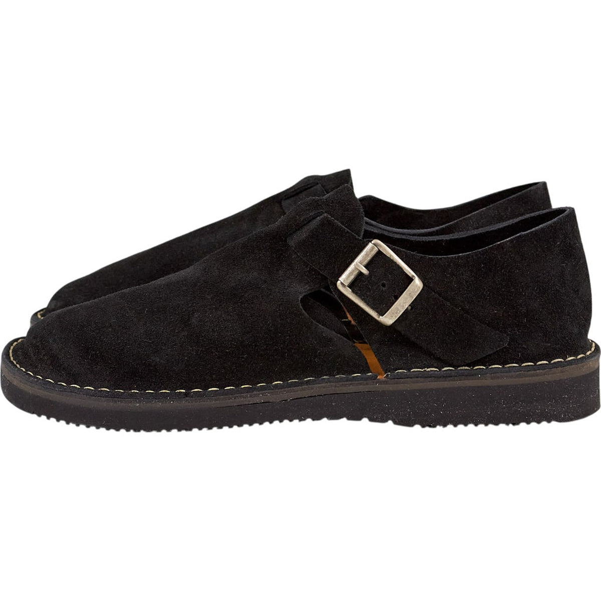 FRACAP X YMC Black Suede Buckle Loafers