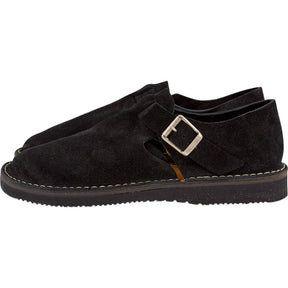 FRACAP X YMC Black Suede Buckle Loafers