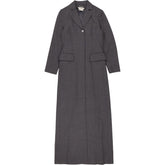Salvatore Ferragamo Grey Wool Blend Long Coat