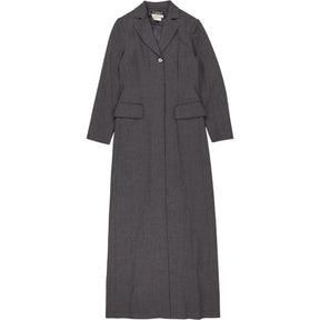 Salvatore Ferragamo Grey Wool Blend Long Coat